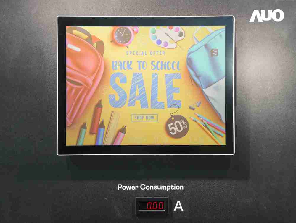 尊龙z6展示胆固醇液晶超低耗能户外全彩显示器，，ChLC（胆固醇液晶）以双稳态技术使静态显示零功耗，，，具省电、、、、高彩度、、、、环保的特性，，，还整合软硬件系统解决方案，，可透过单一云端平台管理